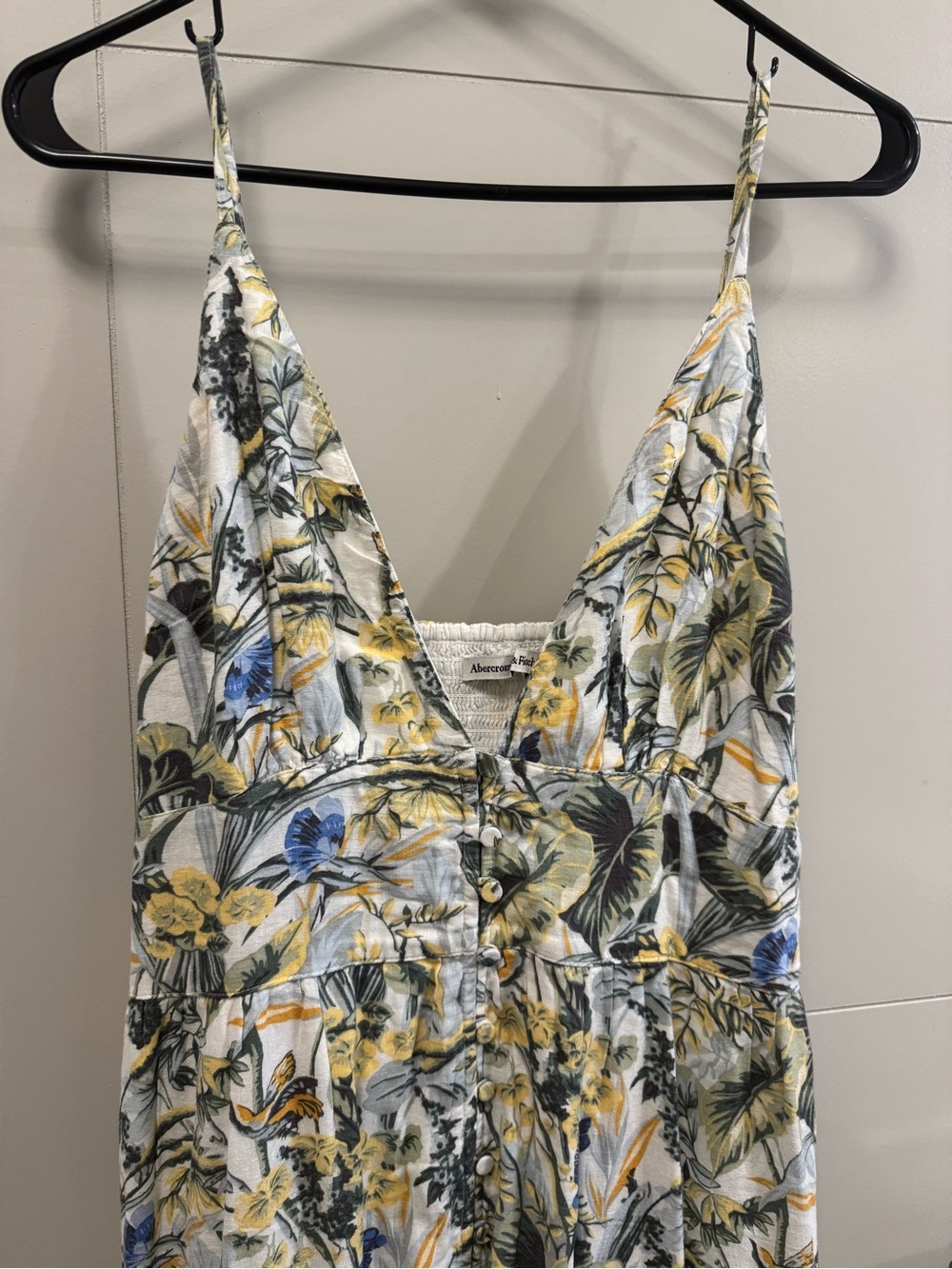 Abercrombie Button-Through Linen Maxi Dress - Picture 2 of 9